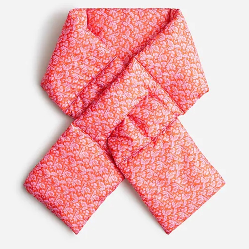 J. Crew NWT Puffer Pull-Through Scarf with PrimaLoft® in Liberty® Fabrics